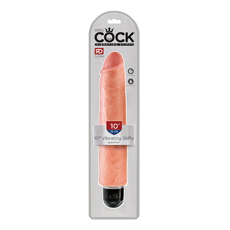 Pipedream King Cock 10 in. Vibrating Stiffy Realistic Dildo Beige - Not Very Vanilla