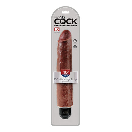 Pipedream King Cock 10 in. Vibrating Stiffy Realistic Dildo Brown - Not Very Vanilla