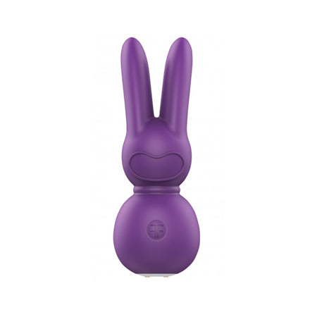 FemmeFunn Funn Buddies Stubby 2 Massager Rechargeable Silicone Vibrator with Ears Purple - Not Very Vanilla