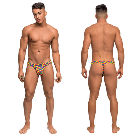 Male Power Pride Fest Bong Thong Print S/M - Not Very Vanilla