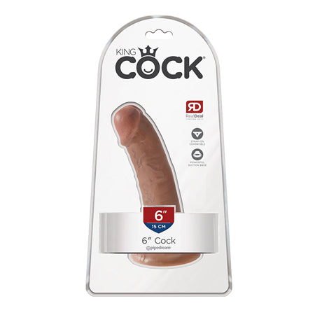 Pipedream King Cock 6 in. Cock Realistic Dildo With Suction Cup Tan - Not Very Vanilla