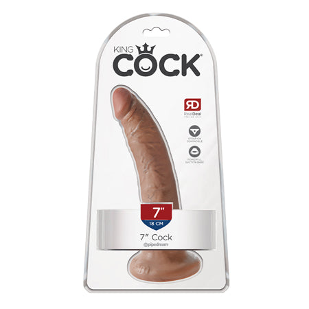 Pipedream King Cock 7 in. Cock Realistic Dildo With Suction Cup Tan - Not Very Vanilla