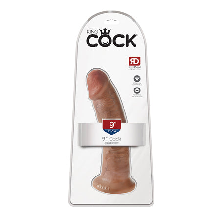 Pipedream King Cock 9 in. Cock Realistic Dildo With Suction Cup Tan - Not Very Vanilla