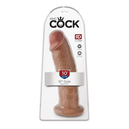 Pipedream King Cock 10 in. Cock Realistic Dildo With Suction Cup Tan - Not Very Vanilla