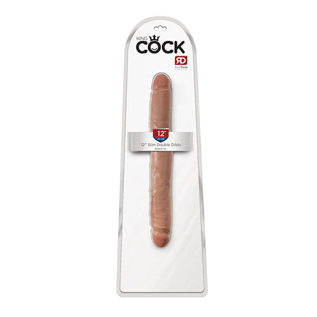 Pipedream King Cock 12 in. Slim Double Dildo Realistic Tan - Not Very Vanilla