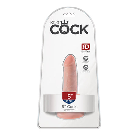 Pipedream King Cock 5 in. Cock Realistic Dildo With Suction Cup Beige - Not Very Vanilla