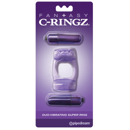 Pipedream Fantasy C-Ringz Duo-Vibrating Super Ring With Dual Bullets Purple - Not Very Vanilla