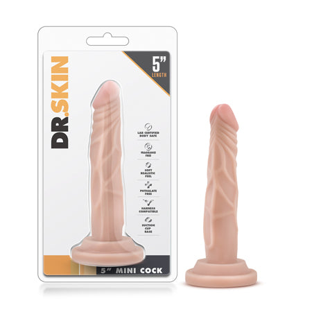 Blush Dr. Skin Mini Realistic 5 in. Dildo with Suction Cup Beige - Not Very Vanilla