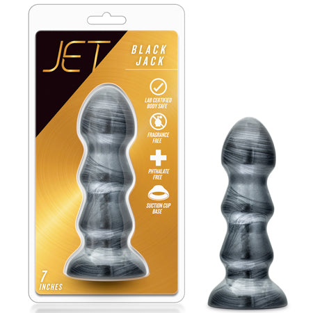 Blush Jet Black Jack 7 in. Anal Plug Carbon Metallic Black - Not Very Vanilla