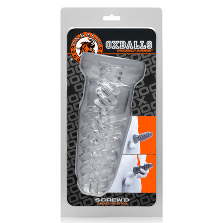 OxBalls Screw'D, Super Squish Corkscrew Jackoff Toy, Clear - Not Very Vanilla