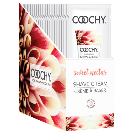 Coochy Shave Cream Sweet Nectar 24pc Foil Display - Not Very Vanilla