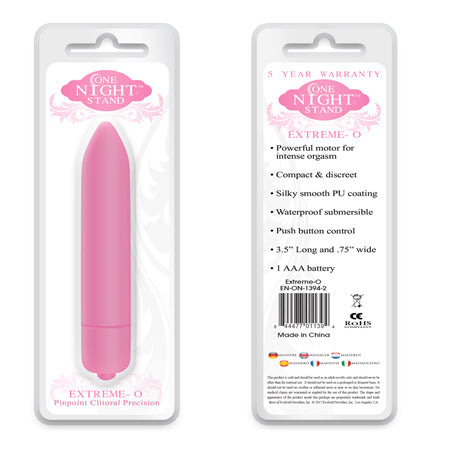 Evolved One Night Stand Extreme-O Bullet Vibrator Pink - Not Very Vanilla