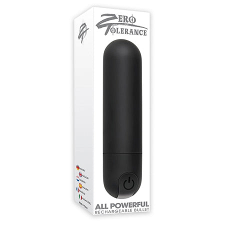 Zero Tolerance All Powerful Rechargeable Bullet Vibrator Black - Not Very Vanilla