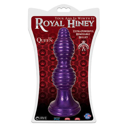 Curve Toys Royal Hiney The Queen Vibrating Anal Plug Purple - Not Very Vanilla