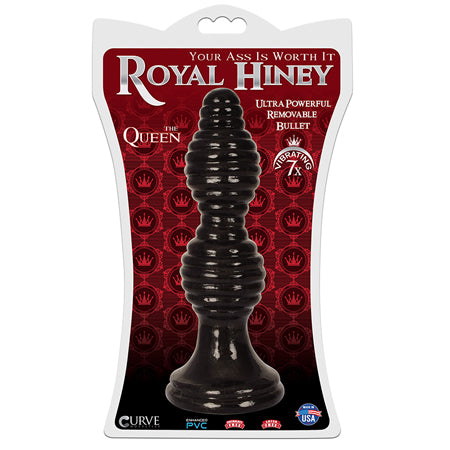 Curve Toys Royal Hiney The Queen Vibrating Anal Plug Black - Not Very Vanilla