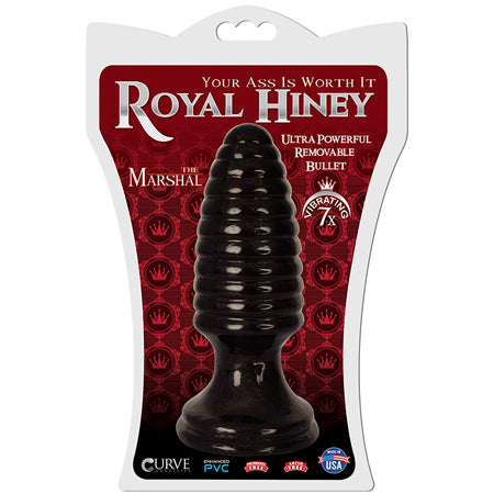 Curve Toys Royal Hiney The Marshal Vibrating Anal Plug Black - Not Very Vanilla