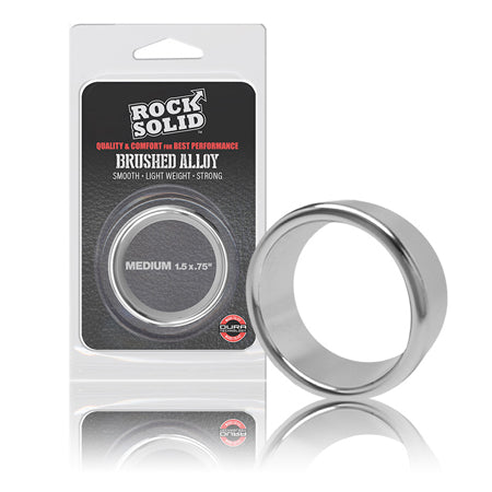 Rock Solid Brushed Alloy Medium (1.5in X .75in) Silver - Not Very Vanilla