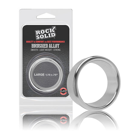 Rock Solid Brushed Alloy Large (1.75in X .75in) Silver - Not Very Vanilla