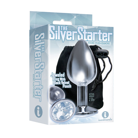 The 9's, The Silver Starter, Bejeweled Stainless Steel Plug, Diamond - Not Very Vanilla