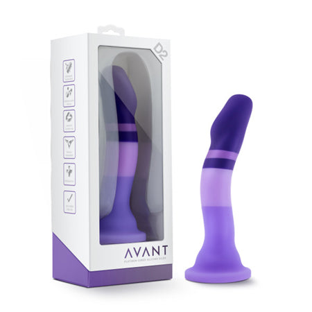 Blush Avant D2 Purple Rain 7.5 in. Silicone Dildo with Suction Cup - Not Very Vanilla