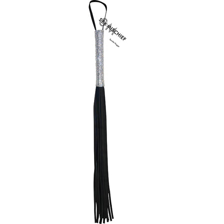 Sportsheets Sex & Mischief Sparkle Flogger Black - Not Very Vanilla