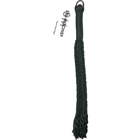 Sportsheets Sex & Mischief Shadow Rope Flogger Black - Not Very Vanilla