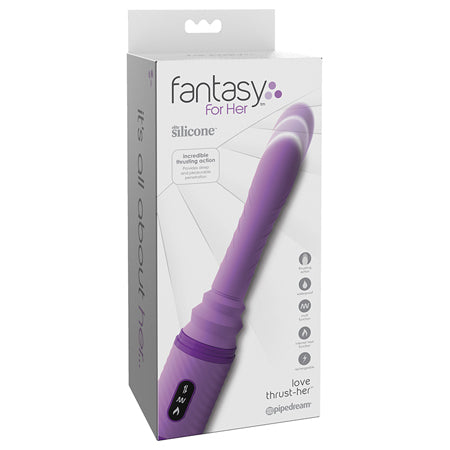 Pipedream Fantasy For Her Love Thrust-Her Rechargeable Silicone Thrusting Vibrator Purple - Not Very Vanilla