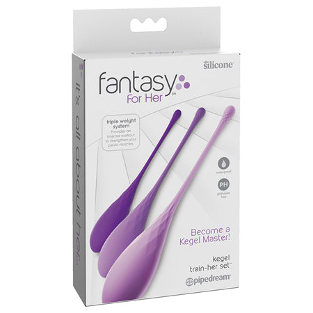 Pipedream Fantasy For Her 3-Piece Silicone Kegel Train-Her Set - Not Very Vanilla