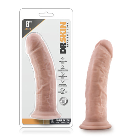 Blush Dr. Skin Realistic 8 in. Dildo with Suction Cup Beige - Not Very Vanilla