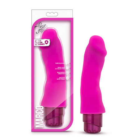 Blush Luxe Marco 7.75 in. Silicone Vibrating Dildo Pink - Not Very Vanilla