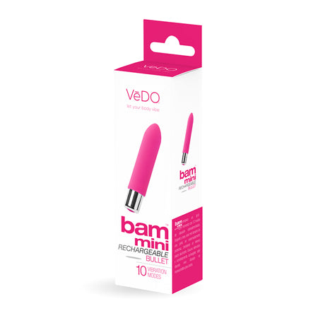 VeDO Bam Mini Rechargeable Bullet Vibe - Foxy Pink - Not Very Vanilla