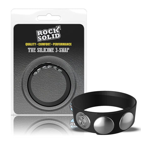 Rock Solid Silaflex 3-Snap (Adjustable) Black - Not Very Vanilla