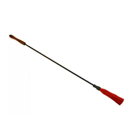 Rouge Wooden Handle Riding Crop Red - Not Very Vanilla