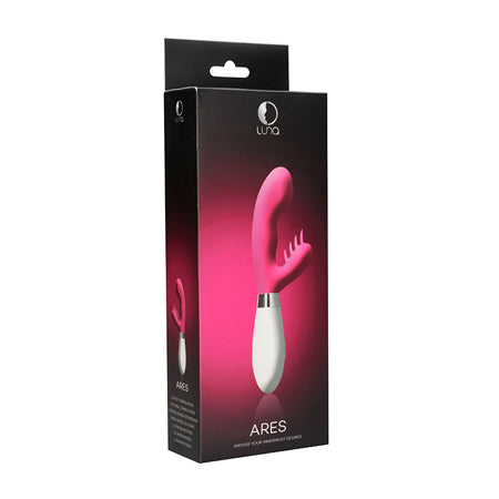 Luna Ares 10-Speed Silicone Dual Stimulation Vibrator Pink - Not Very Vanilla