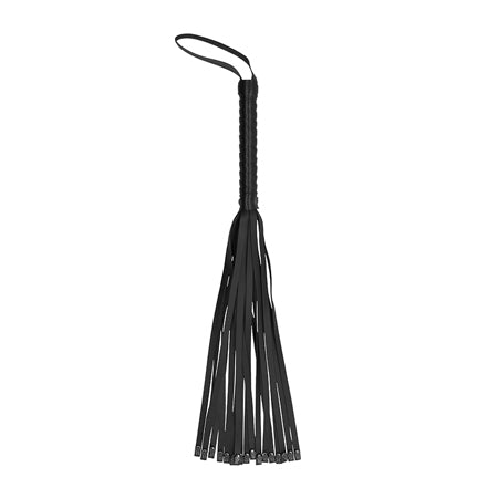 Ouch! Skulls & Bones 23.4 in. Skull Whip Flogger Black - Not Very Vanilla