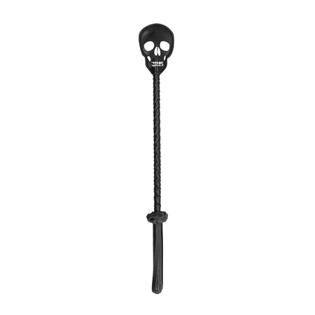 Ouch! Skulls & Bones Skull-Shaped Crop Black - Not Very Vanilla