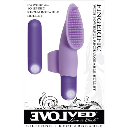 Evolved Fingerific Rechargeable Silicone Finger Vibrator Purple - Not Very Vanilla