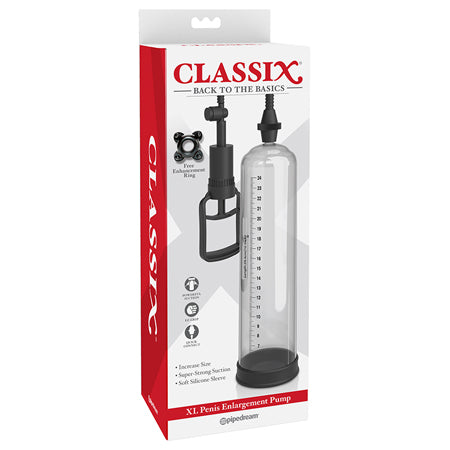 Pipedream Classix XL Penis Enlargement Pump Clear/Black - Not Very Vanilla