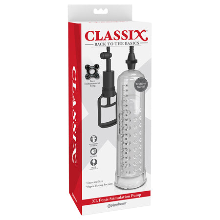 Pipedream Classix XL Penis Stimulation Pump Clear/Black - Not Very Vanilla