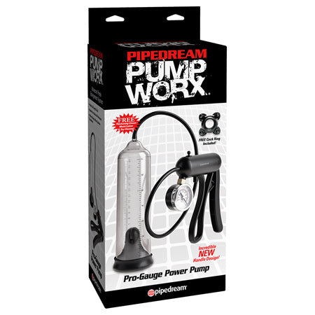 Pipedream Pump Worx Pro-Gauge Power Pump Clear/Black - Not Very Vanilla