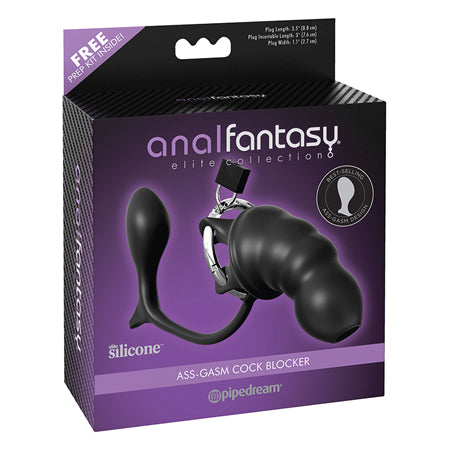 Pipedream Anal Fantasy Elite Collection Ass-Gasm Cock Blocker Chastity Cock Cage Black - Not Very Vanilla