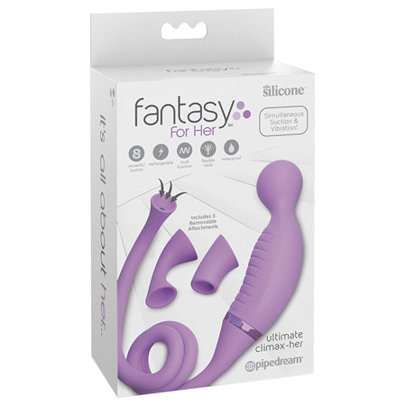 Pipedream Fantasy For Her Ultimate Climax-Her Dual Stimulator Purple - Not Very Vanilla