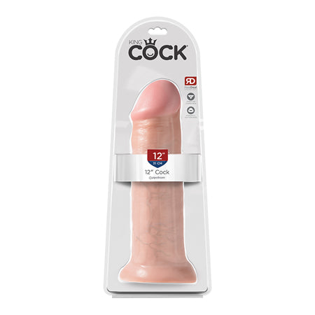 Pipedream King Cock 12 in. Cock Realistic Dildo With Suction Cup Beige - Not Very Vanilla