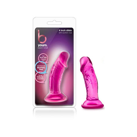 Blush B Yours Sweet n' Small 4 in. Dildo with Suction Cup Pink - Not Very Vanilla