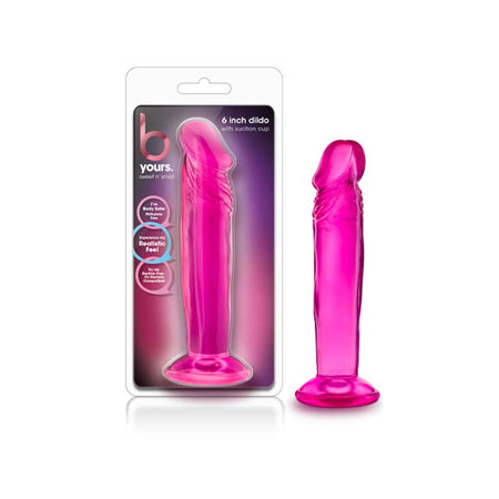 Blush B Yours Sweet n' Small 6 in. Dildo with Suction Cup Pink - Not Very Vanilla