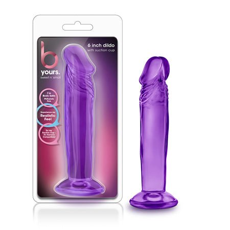 Blush B Yours Sweet n' Small 6 in. Dildo with Suction Cup Purple - Not Very Vanilla