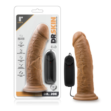 Blush Dr. Skin Dr. Joe Realistic 8 in. Vibrating Dildo with Suction Cup Tan - Not Very Vanilla