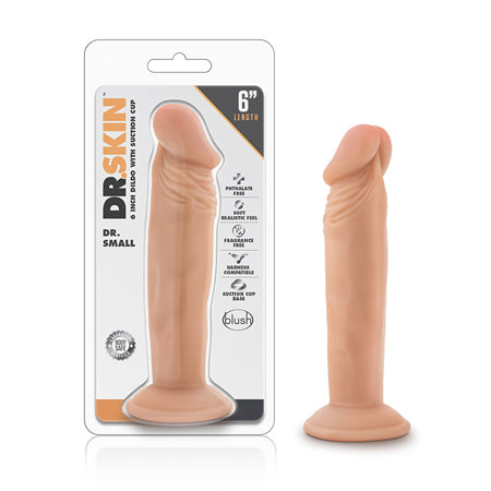 Blush Dr. Skin Dr. Small Realistic 6 in. Dildo with Suction Cup Beige - Not Very Vanilla