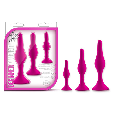 Blush Luxe 3-Piece Silicone Beginner Plug Kit Pink - Not Very Vanilla