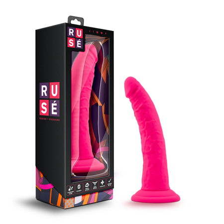 Blush Ruse Jimmy Realistic 7.5 in. Silicone Dildo with Suction Cup Hot Pink - Not Very Vanilla